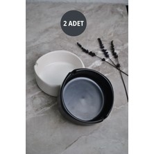Decovio 2 Adet Mat Seramik Kül Tablası Sade Yuvarlak Kül Tabağı Küllük 10 cm