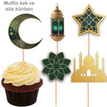 Parti Dükkanım Ramazan Şekilli Kürdan Yeşil 10 Adet