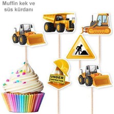 Parti Dükkanım Inşaat Temalı Şekilli Kürdan (10 Adet)