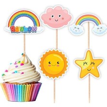 Parti Dükkanım Gökkuşağı Şekilli Kürdan 10 Adet