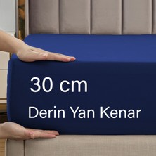 Teksnil Home | Ranforce | Pamuklu  Tek Kişilik Lacivert  Lastikli Çarşaf | 14 Renk | Fıtted | 100X200