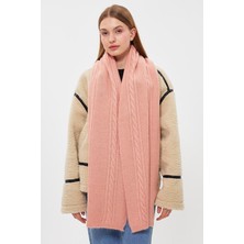 Alexander Gardi Alexandergardı Örgü Detaylı Uzun Triko Atkı(E24-Atkı-Kdn)