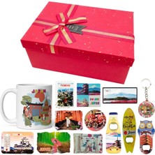 Dünyadan Hediyeler Japonya Hediye Kutusu 10 Parça Kupa Magnet Anahtarlık Kutu