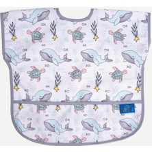 Baveta Kolsuz Sıvı Geçirmez Aktivite ve Mama Önlüğü Açık Mavi 6-24 Ay Menşei Türkiye