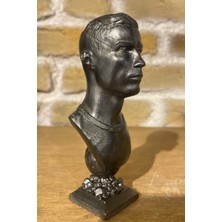 Craft 3D Atölye Ronaldo 13 cm ve Ballon D'or 15 cm Boyunda-Hediye Paketi ile Beraber Beton Büst/figür/biblo