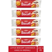 Lotus Bıscoff Sandwıch Bıscoff Vanilya Kremalı 150 gr x 5 Adet