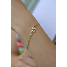 ÇGK KUYUMCULUK  Bismark Yıldız Altın Bileklik CGKBLK0131