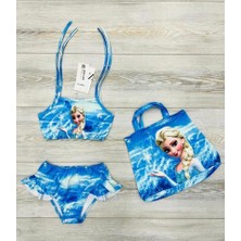 Rapapa Kız Çocuk 3 Parça Çantalı Bikini 0127
