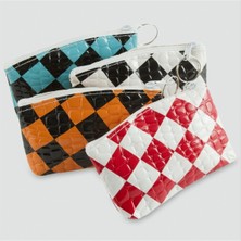 Bijuteri Net Kare Benekli Bozuk Para Cüzdanı