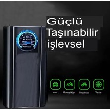 Reidan Slim Siyah Model Oto Kompresör Araç Lastik Şişirici Hava Pompası Taşınabilir