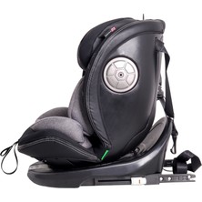 Yoyko Ultimate 360 ° Dönebilir Yatabilir 0-36 Kg Deri Oto Koltuğu ISOFIX/SIP/LATCH Gri