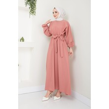 Beli Lastikli Terikoton Elbise 2683