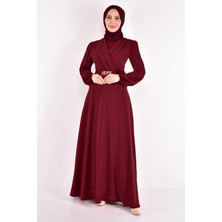 Ayşe Melek Tasarım Zincir Kemerli Tesettür Elbise 2646