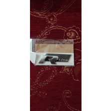 Çakır Grup Volkswagen Uyumlu R Line Bagaj Yazısı Nikel Siyah 75MM-25MM