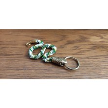 Çakır Grup El Emeği Hapishane Işi Bohem Anahtarlık Şık Tasarımlı Yılan Motifli Anahtarlık Boncuk Dokumalı