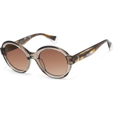 Gigi Studios 6896 7 Yuvarlak Şeffaf Yeşil Kadın Güneş Gözlüğü