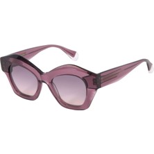 Gigi Studios 6755 6 Geometrik Mor Kadın Güneş Gözlüğü