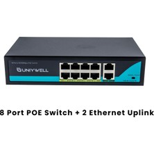 Uniywell 8 Port 10/100MBPS Poe Switch & 1000 Mbps Uplink Unıywell