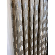 Boutique Curtain Benekli Bej Şönil Kumaş Fon Perde Boru Sık Pile Dikim