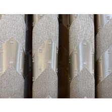Boutique Curtain Benekli Bej Şönil Kumaş Fon Perde Boru Sık Pile Dikim