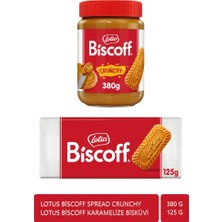 Lotus Biscoff Crunchy Spread Bisküvi Kreması 380 gr + Biscoff Karamelize Bisküvi 125 gr