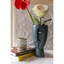 Arma House Lüx Modern Art Nordic Mavi Yüzlü Vazo & Biblo (9)