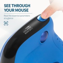 Delux Seeker Kablosuz Ergonomik Dikey Mouse, OLED Ekran - M618SXD-MAVI