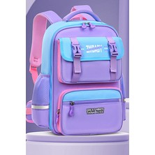 Tam Ortopedik Sırt ve Bel Kavramalı 90 Derece Açılır Okul Çantası Lila OSÇ797