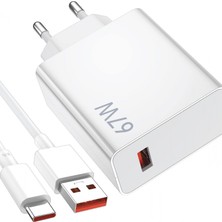 67 W USB Şarj Cihazı Set Hızlı Şarj USB C Kablolu Hızlı Şarj Cihazı Duvar Şarj Cihazı Tablet ve Telefon Şarj Aleti Fast Charge