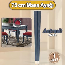 Badem10 Elit Masa Dresuar Ayağı 75 cm Plastik Antrasit Gri Ayak Mutfak Yemek Masası Mobilya Ayakları