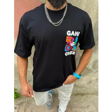 Ormancı Giyim Siyah Sırt Baskılı Oversize T-Shirt