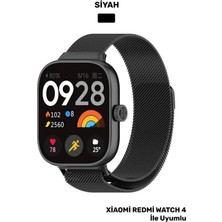 TECHTONİC Xiaomi Redmi Watch 4 Uyumlu Metal Hasır Örgü Mıknatıslı Ayarlanabilir Paslanmaz Kordon Kayış