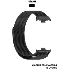 TECHTONİC Xiaomi Redmi Watch 4 Uyumlu Metal Hasır Örgü Mıknatıslı Ayarlanabilir Paslanmaz Kordon Kayış