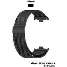 TECHTONİC Xiaomi Redmi Watch 4 Uyumlu Metal Hasır Örgü Mıknatıslı Ayarlanabilir Paslanmaz Kordon Kayış