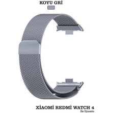 TECHTONİC Xiaomi Redmi Watch 4 Metal Milano Hasır Paslanmaz Çelik Yüksek Kalite Kordon Kayış