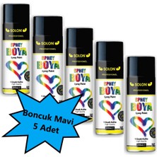 5 Adet Boncuk Mavi Sprey Boya 200 Ml