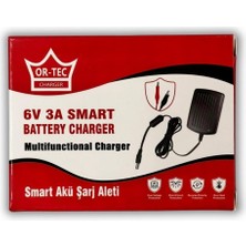 Or-Tec 6V 12AH Bakımsız Kuru Akü - Ortec 6V 3A Akü Şarj Aletli Set