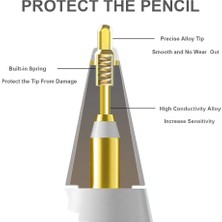 Venus Seer Apple Pencil Için 3 Paket Kalem Ucu, 3 Stil Aşınmaz Ince Nokta Hassas Kontrol Apple Pencil Ucu ile Uyumlu (Yurt Dışından)