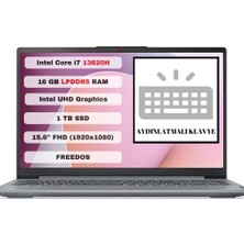 Lenovo Ideapad Slim 3 15IRH8 83EM008NTR Intel Core I7 13620H 16GB 1tb SSD Freedos 15.6" Fhd Taşınabilir Bilgisayar