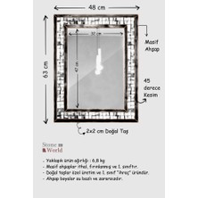 Stone World Wicker Mistik Traverten Dekoratif Ayna – 48×63 cm