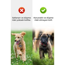 TECHTONİC Airtag Uyumlu Köpek Tasma Kılıfı Tam Koruma Klasik Yumuşak Soft Silikon