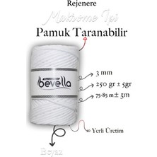 Bevella Makrome Ipi 3 mm Taranabilir 1 Adet 250 gr Beyaz