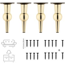 Kms Bs Alüminyum Mobilya Ayağı Koltuk Puf Dolap Tv Ünite Ayağı 160MM Altın
