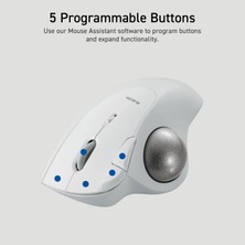 Elecom Ergonomik Konfor Tasarım Trackball Ist Kablosuz 2.4ghz Bağlantı