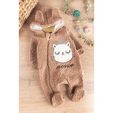 Babymod Kedi Figürlü Peluş Welsoft Kız/erkek Bebek Tulum