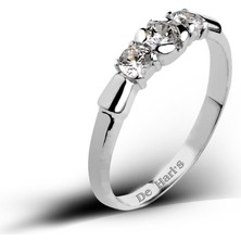 Kuyumcudükkanı Kuyumcudukkani Üçtaşlı Tria YÜZÜK-10205-W-W