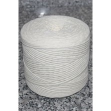 Bevella Makrome Ip Ekru Renk 1 kg 3 mm Tek Büküm Taranabilir Makrome Ipi