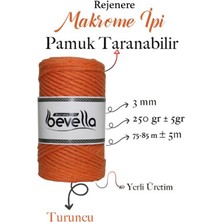 Bevella Makrome Ipi 3 mm Taranabilir 1 Adet 250 gr Turuncu