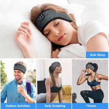 Lc-Dolida Uyku Maskesi - Kablosuz Kulaklıklar - Bluetooth 5.2 - Kül Grisi