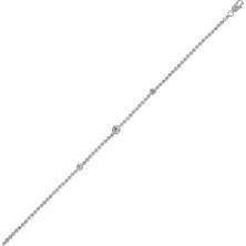 Osmanlı Gümüş Alyona Zirkon Taşlı Su Yolu Bayan Gümüş Bileklik